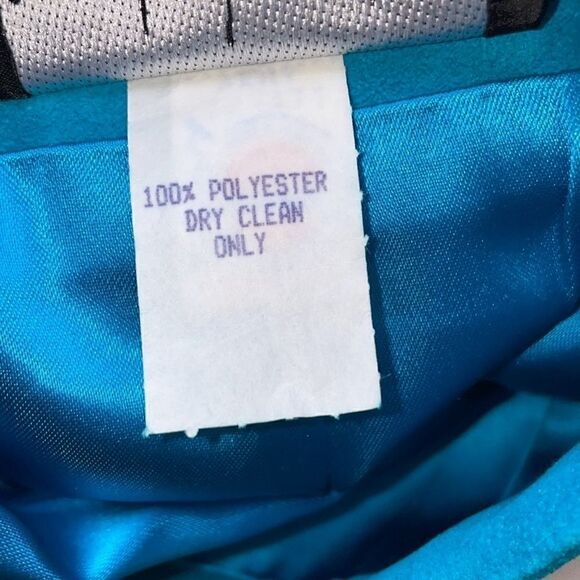 Vintage 90s Nicole Miller suede‎ turquoise skirt, Size 4 - Picture 5 of 6